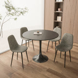 LUSPAZ Kitchen Dining Set, Black & Gray