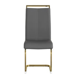 Elegant Black Dining Chairs with Golden Legs