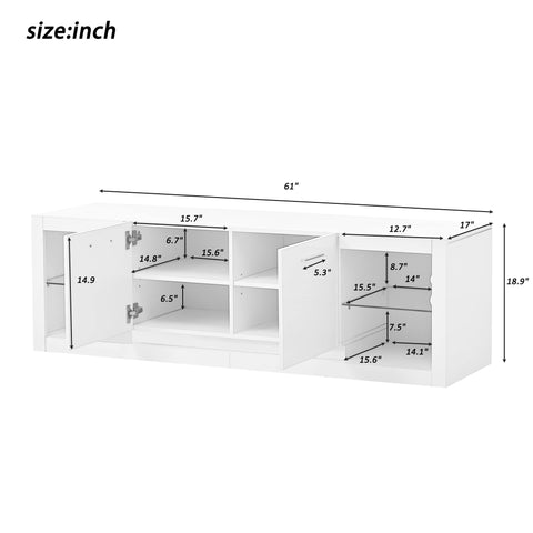 Elegant LED TV Stand with Color Changing Lights