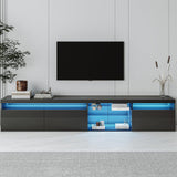 LUSPAZ Modern TV Stand with LED Lights