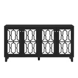 Black Buffet Cabinet with Adjustable Shelves