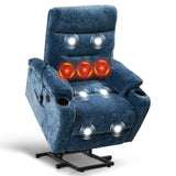 Swivel Rocker Recliner with Adjustable Headrest and USB Ports