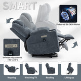 LUSPAZ Leather Power Lift Recliner Chair with Massage and Heat