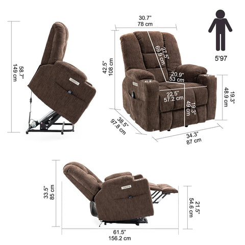 Youthful Power Lift Recliner with Massage & Heat