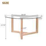 Modern Coffee Table with Tempered Glass Top