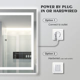 LED Bathroom Vanity Mirror with Front & Backlit Lights