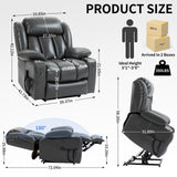 Luxury Electric Lift Recliner with Massage & Heat