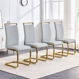 Elegant Black Dining Chairs with Golden Legs