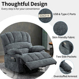 LUSPAZ Large Lift Recliner for Elderly -Massage, Heat, USB Ports