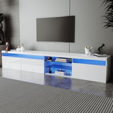 LUSPAZ Modern TV Stand with LED Lights