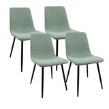 Modern Grey Dining Chairs Set of 4 with Cushioned Seats