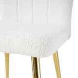 Luxurious Set of 4 Dining Chairs with Gold Metal Legs