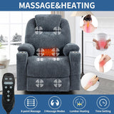 LUSPAZ Leather Power Lift Recliner Chair with Massage and Heat