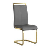 Elegant Black Dining Chairs with Golden Legs