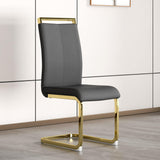 Elegant Black Dining Chairs with Golden Legs