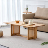 Rustic Wood Coffee Table with Metal Hairpin Legs