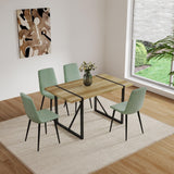 Modern Grey Dining Chairs Set of 4 with Cushioned Seats