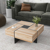 Modern Coffee Table with Hidden Storage Compartments