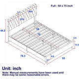 LUSPAZ Queen Platform Bed Frame with Hydraulic Lift Storage