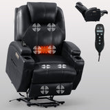 LUSPAZ Leather Power Lift Recliner Chair with Massage and Heat