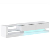 Modern High Gloss TV Stand with RGB LED Lights