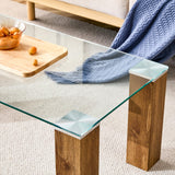 Rustic Wood Coffee Table with Metal Hairpin Legs