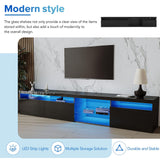 LUSPAZ Modern TV Stand with LED Lights