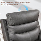 Swivel Rocker Recliner with Adjustable Headrest and USB Ports