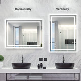 LED Bathroom Vanity Mirror with Front & Backlit Lights