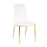 Luxurious Set of 4 Dining Chairs with Gold Metal Legs