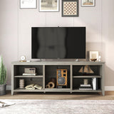 Grey Walnut TV Stand Entertainment Center