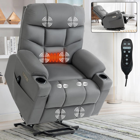 LUSPAZ Power Lift Recliner with Massage and Heating