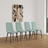 Modern Grey Dining Chairs Set of 4 with Cushioned Seats