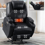 LUSPAZ Leather Power Lift Recliner Chair with Massage and Heat