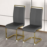 Elegant Black Dining Chairs with Golden Legs