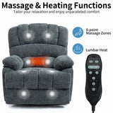 LUSPAZ Large Lift Recliner for Elderly -Massage, Heat, USB Ports