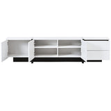 Modern TV Stand for TV Up to 80 Inch, High Gloss Console Table for Living Room