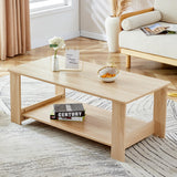 Rustic Wood Coffee Table with Metal Hairpin Legs