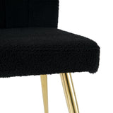 Luxurious Set of 4 Dining Chairs with Gold Metal Legs