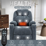 LUSPAZ Leather Power Lift Recliner Chair with Massage and Heat