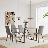 Modern Grey Dining Chairs Set of 4 with Cushioned Seats