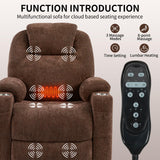 LUSPAZ Leather Power Lift Recliner Chair with Massage and Heat