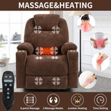 LUSPAZ Leather Power Lift Recliner Chair with Massage and Heat