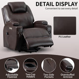 LUSPAZ Leather Power Lift Recliner Chair with Massage and Heat