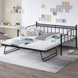 Full Size Extendable Daybed with Pop Up Trundle for Adults & Kids