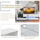 Modern High Gloss TV Stand with RGB LED Lights