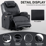 LUSPAZ Leather Power Lift Recliner Chair with Massage and Heat