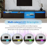 LUSPAZ Modern TV Stand with LED Lights