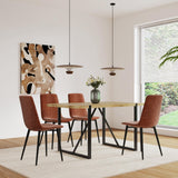 Modern Grey Dining Chairs Set of 4 with Cushioned Seats