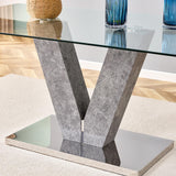 Modern Minimalist White Marble Dining Table with Silver Legs